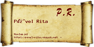 Pável Rita névjegykártya